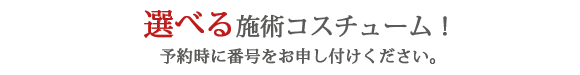 選べるコスチューム